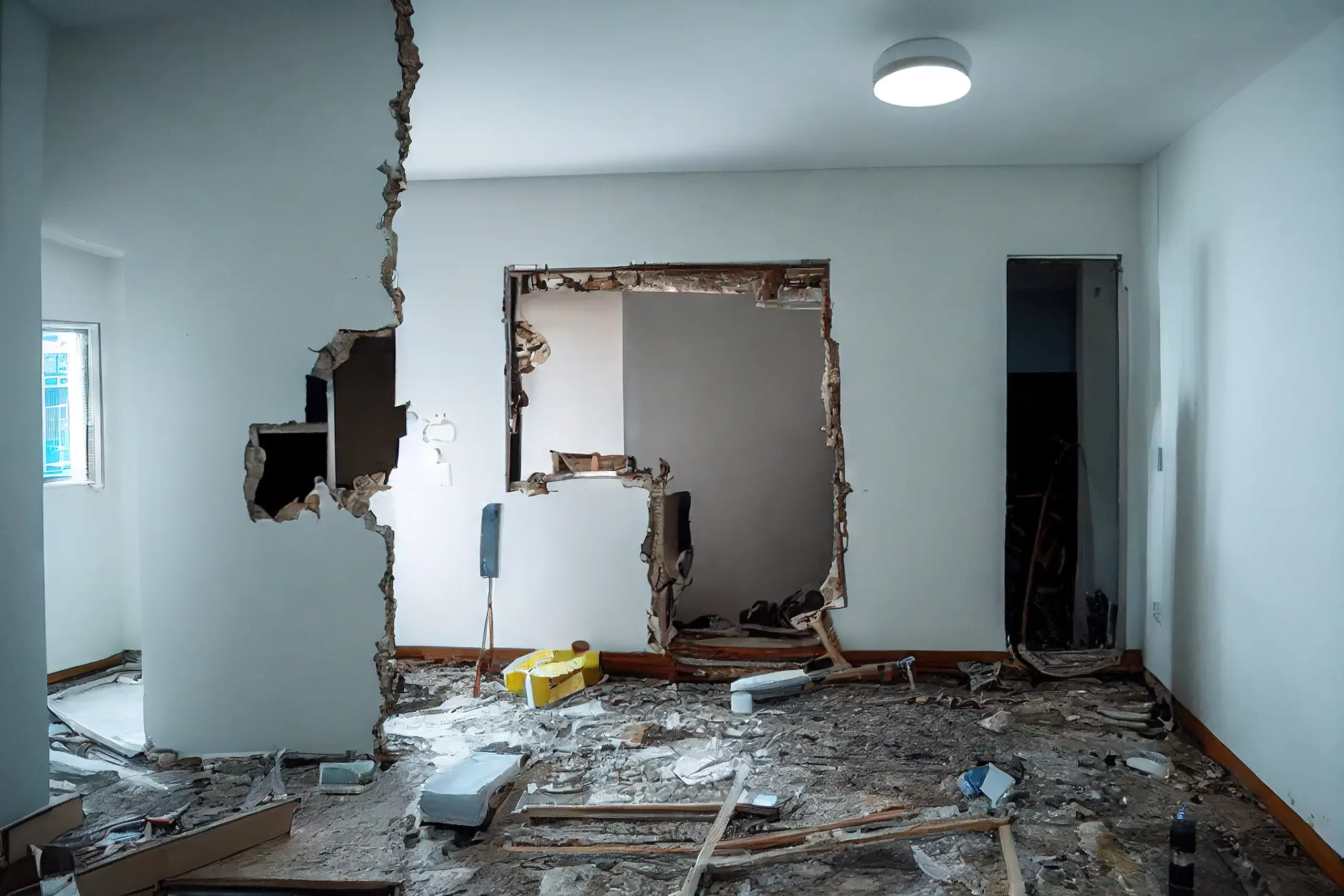 démolition d'un appartement avec Meinhard benne